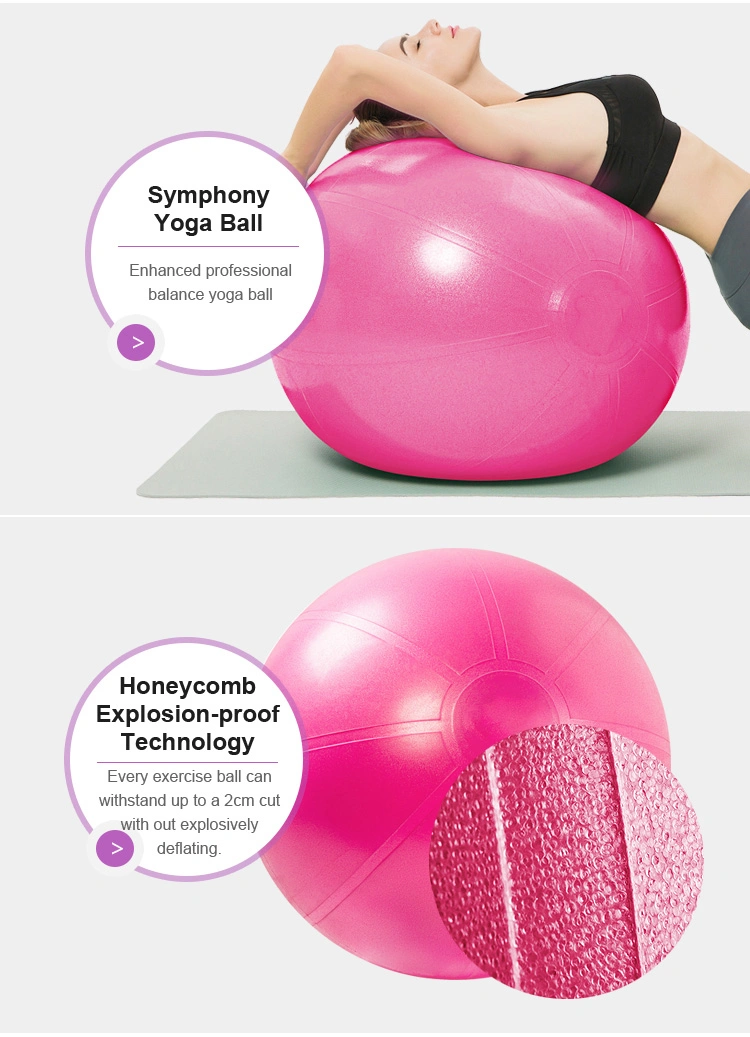 Fitness PVC Non-Toxic Exercise Anti Burst Inflatable Gym Yoga Ball
