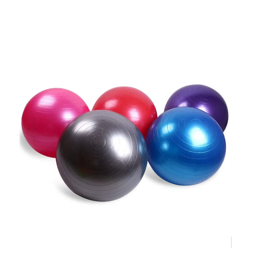 Hot Selling Colorful Yoga Ball Fitness Wholesale Exercise PVC 65cm 75cm Pilates Yoga Ball