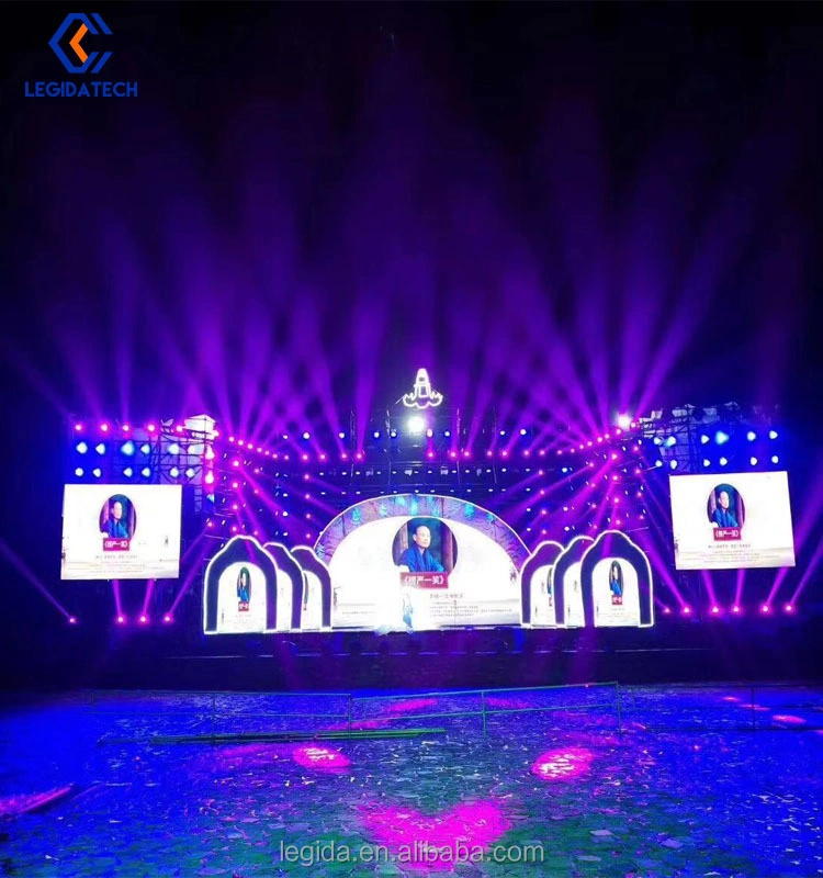 High Definition Indoor Outdoor Rental Curved LED Display Screen Arena Rent LED Video Wall P3.91mm P4.81mm for Events Ball Night Club