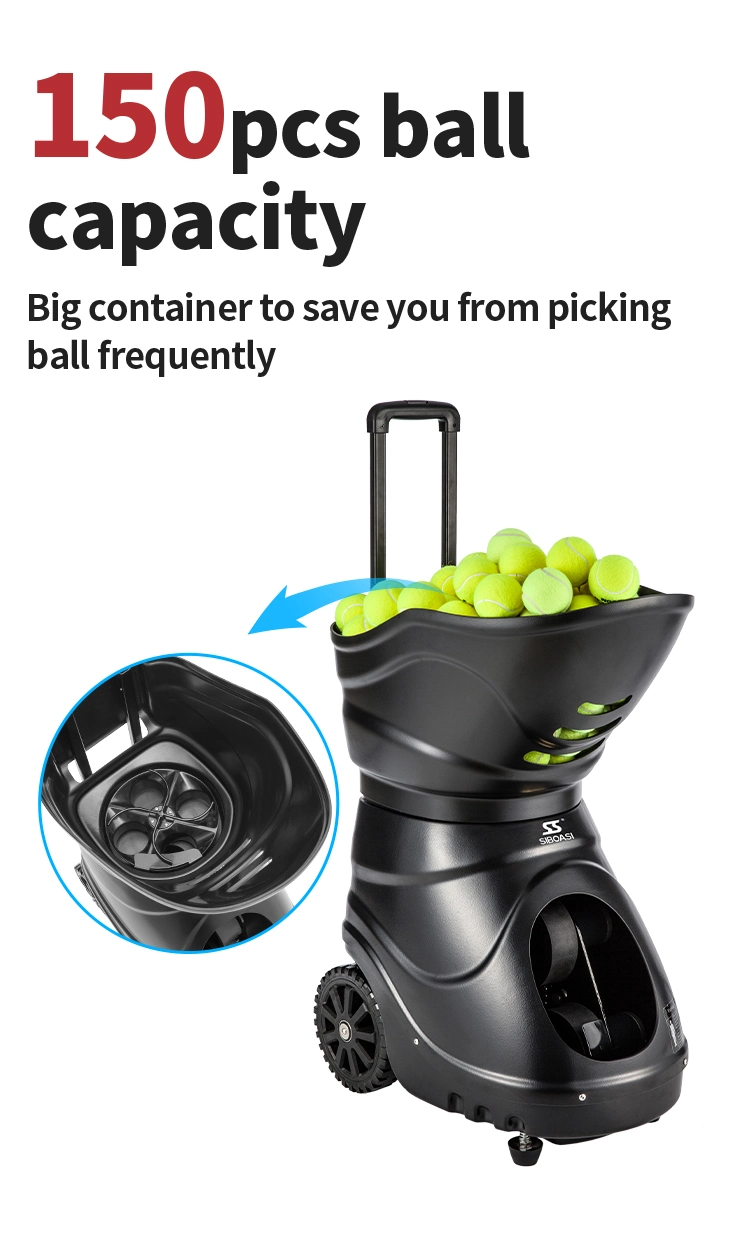 Electronic Sports Outdoor Tennis Ball Machine Ball Serving Training Equipment with Battery and Remote Control