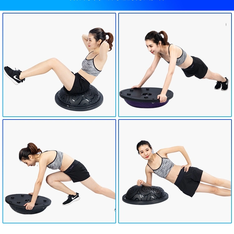 Custom PVC Fitness Yoga Massage Balance Stability Half Balance Yoga Ball