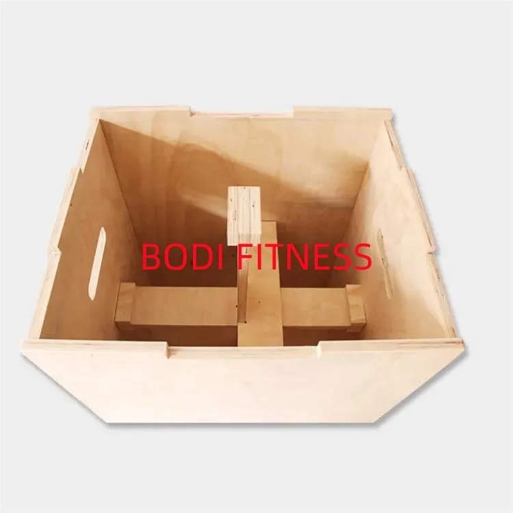 Gym Exercise Fitness Custom Logo Wooden Jump Plyometric Agility Stackable Wood Jumping Plyo Boxes 3-in-1 Wooden Plyo Box