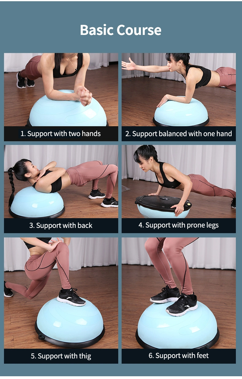 Yoga Pilates Exercise Ball Gym Equipment PVC Stability Half Ball for Fitness