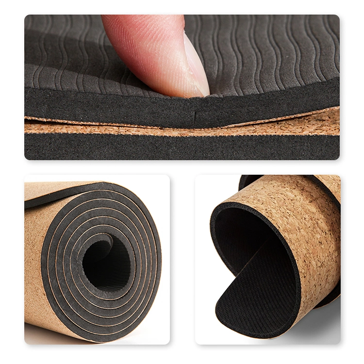 4mm Non-Slip Custom Logo Printed Pilates Eco Cork Yoga Mat