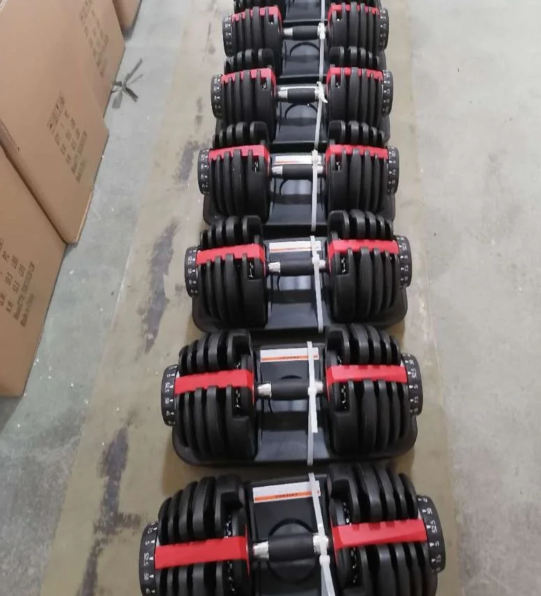 Gym Fitness Commercial 24kg 55lb Adjustable Dumbbell Set