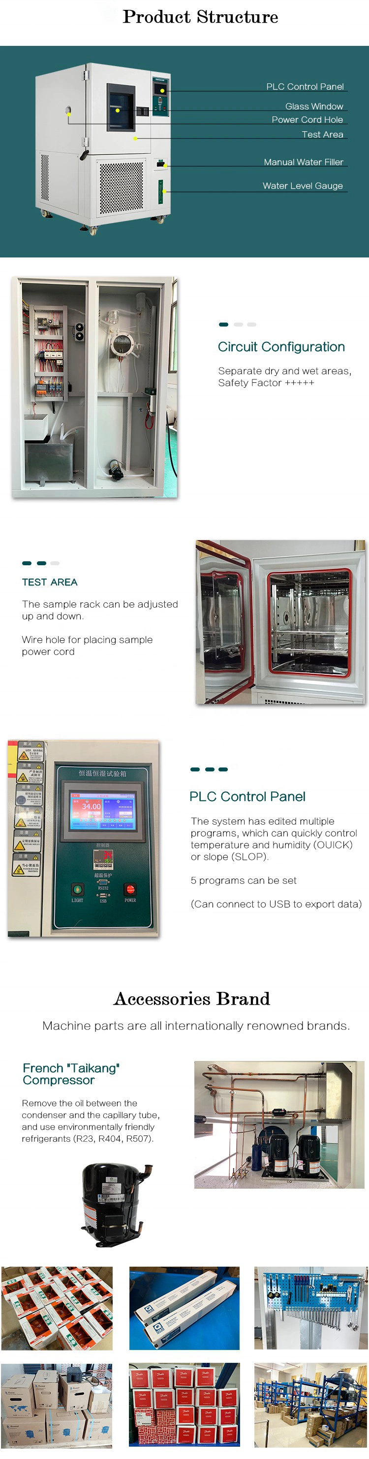 Temperature and Humidity Test Chamber Environmental Chamber Testing for Laboratory