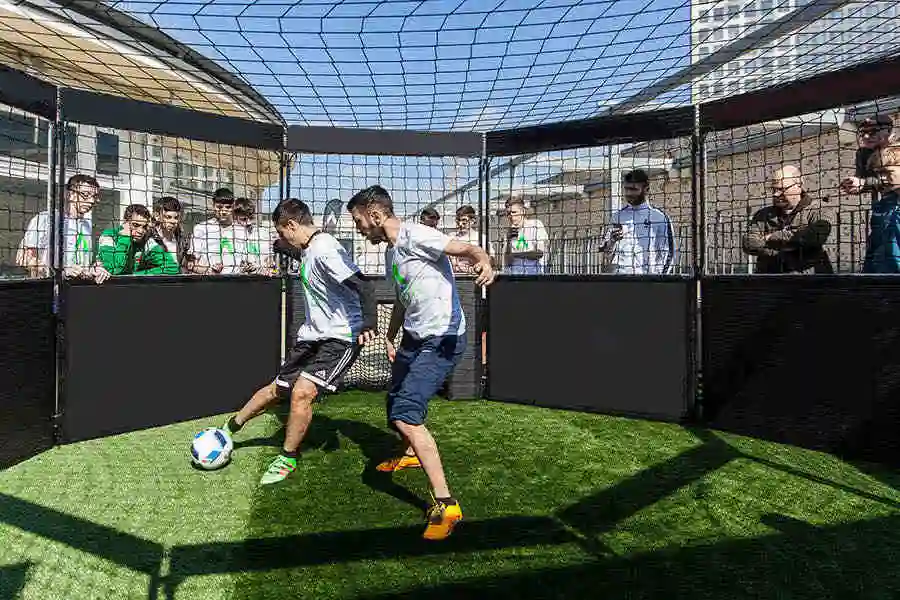 Street Soccer Football Cage Round Panna Cage Pitch