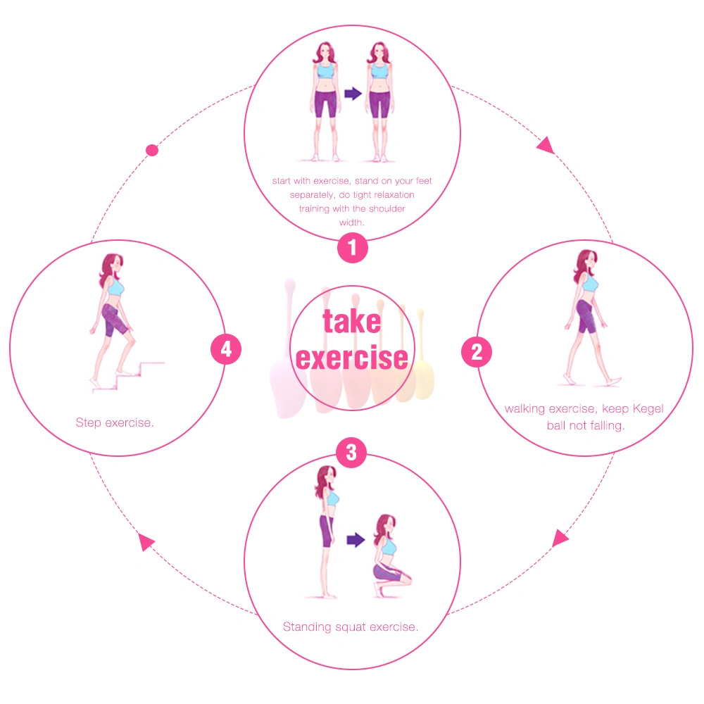 Kegel Balls Exercise Kit for Women - Medical Silicone Pelvic Floor Weight Set