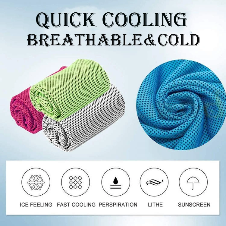 Factory Supply EVA Bag Packing 30X100cm Sports Cooling Towel Fast Drying Yoga Gym Camping Travel Microfiber Cold Towels