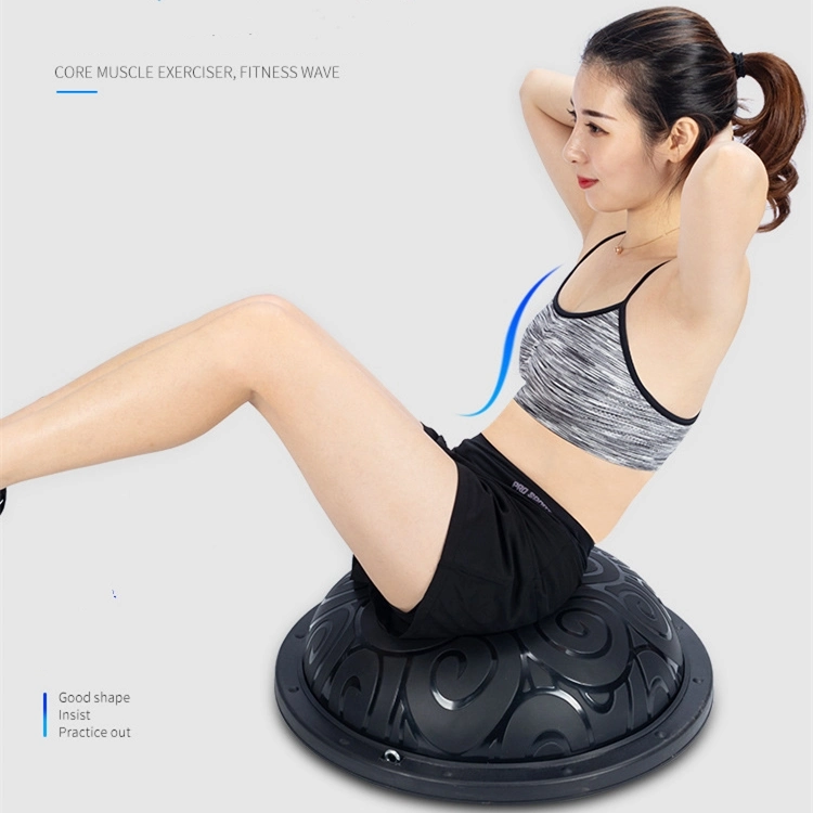 Custom PVC Fitness Yoga Massage Balance Stability Half Balance Yoga Ball