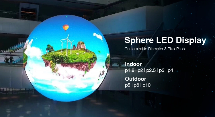 Lantern Ball Transparent Screen P1.8 P2 P2.5 P3 P4 Diameter 1m Indoor P2.5 Sphere LED Video Wall