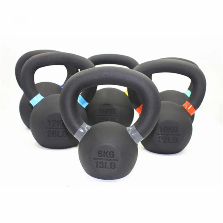 Wholesale Custom Logo High Quality Home Gym Equipment Powder Coated Cast Iron Kettlebell