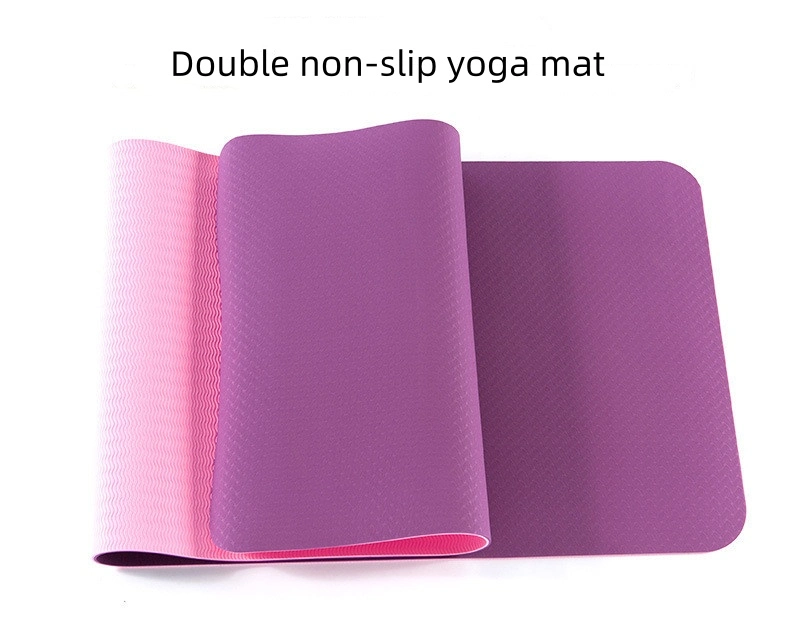 Colorful Double-Sided TPE Yoga Mat (4-10mm Thick)