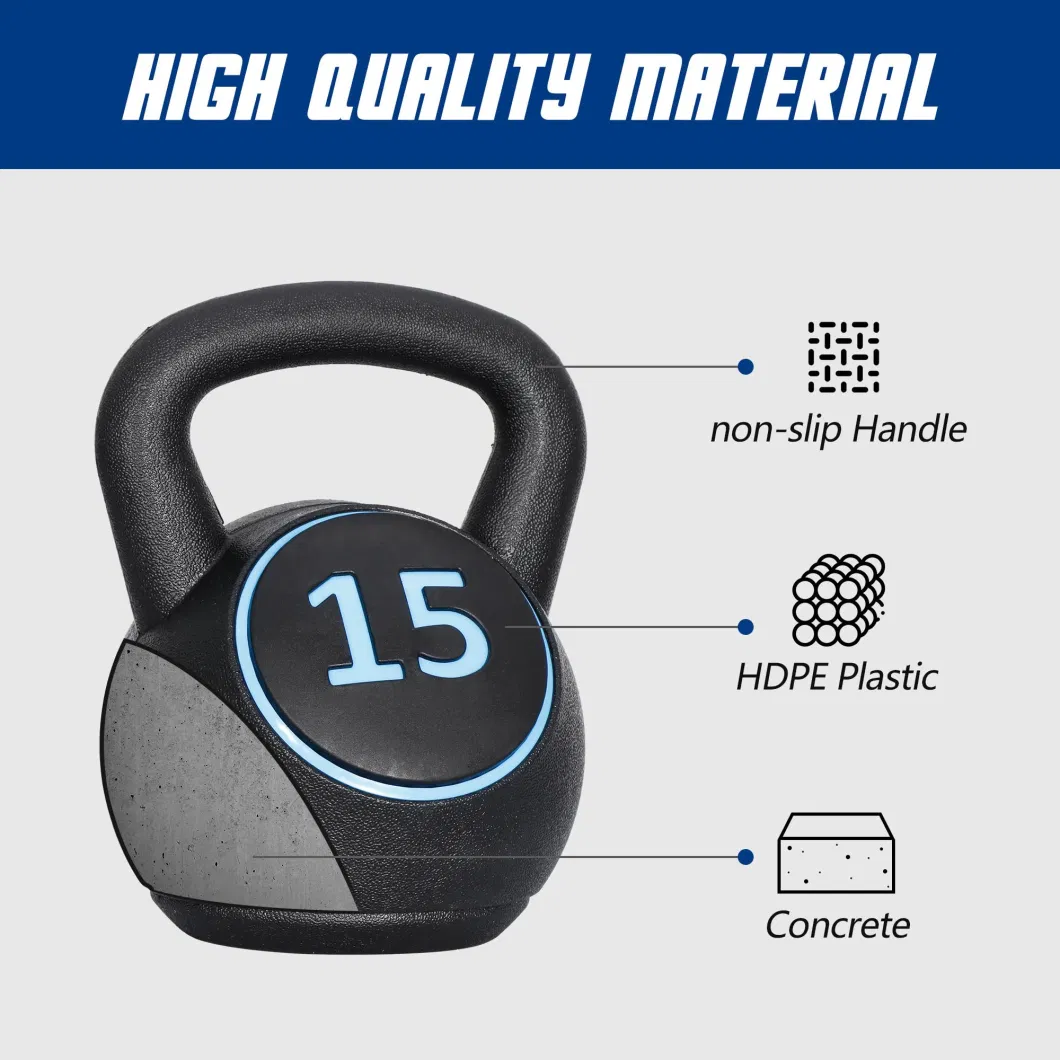 Coated Concrete Kettlebells Core Training for Home Gym Exercise Fitness