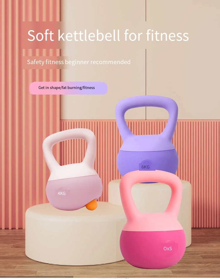 Kettlebell Dumbbell Women&prime;s Fitness Home Slim Arm Hip Exercise Equipment Lifting Kettle Dumbbell Soft Kettle Bell Squat Strength Training