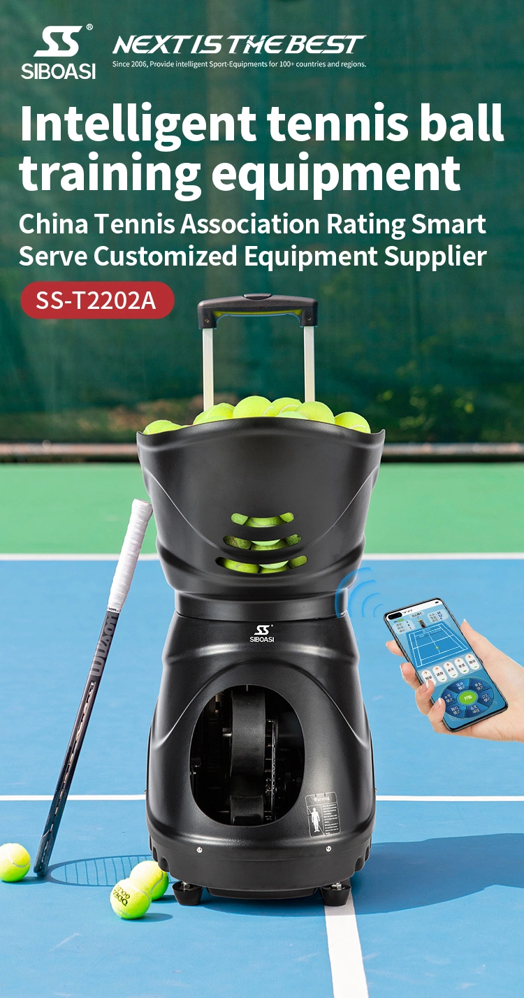 Electronic Sports Outdoor Tennis Ball Machine Ball Serving Training Equipment with Battery and Remote Control