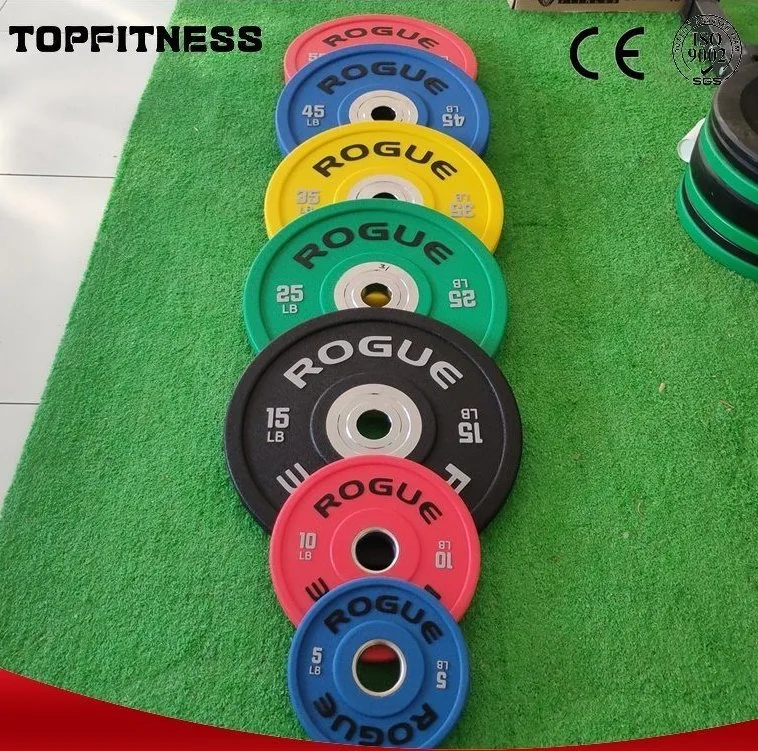Gym Machine Home Weightlifting Dumbbell Plate Color Rubber Bumper Weight Barbell Plates