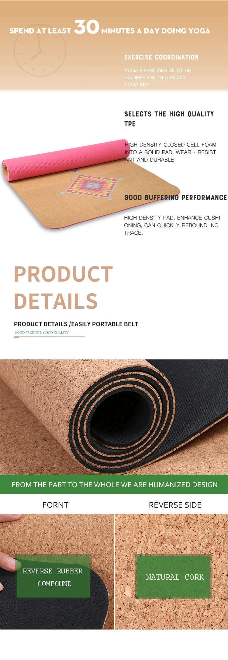 Custom Design Foldable Travel Suede Thick Yoga Mats Pattern Eco Friendly Natural Rubber Yoga Mat Set