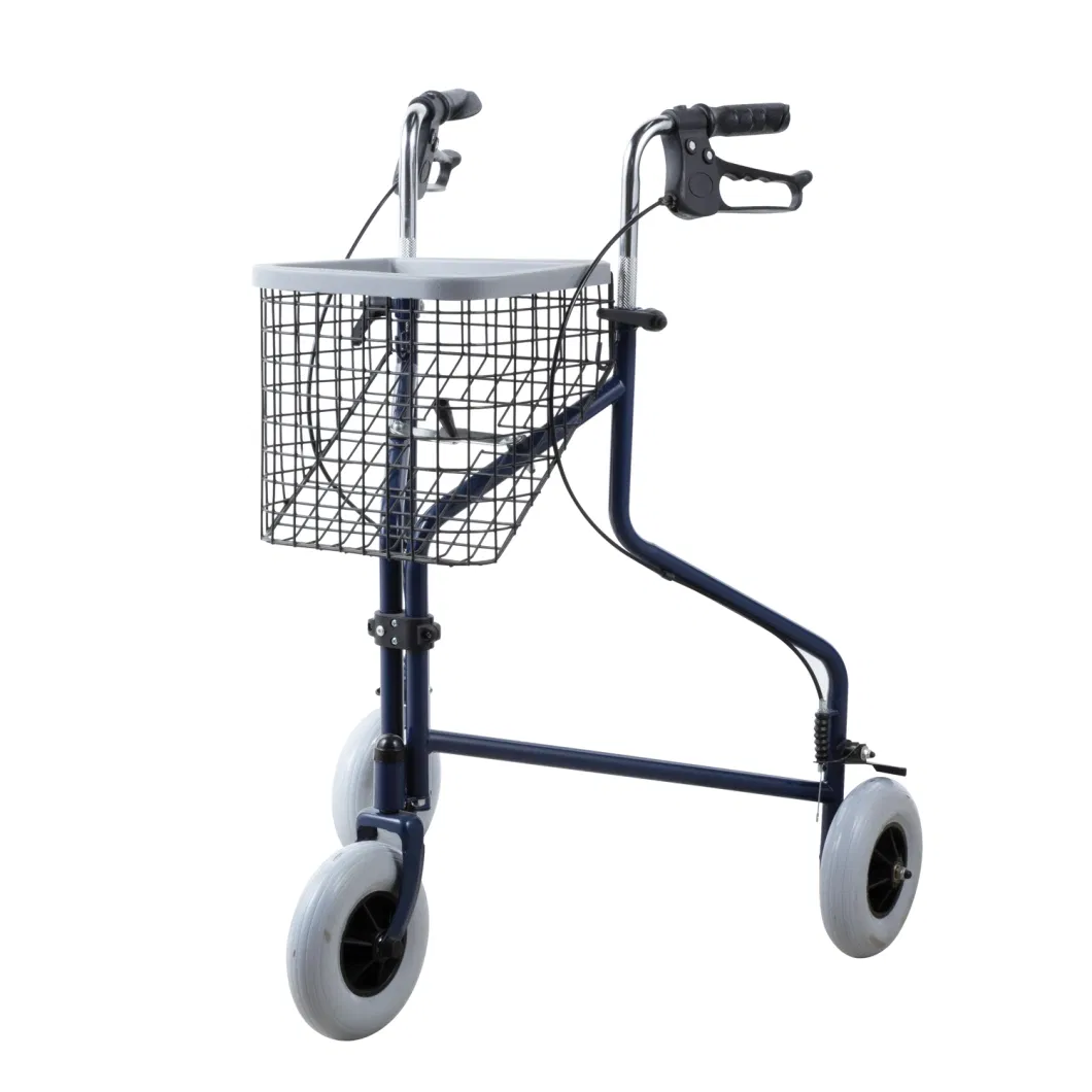 Medical Equipment Three Wheel Rollator with Basket