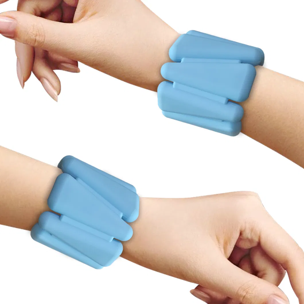 Women&prime;s Wearable Wrist &amp; Ankle Weights, Adjustable Silicone Bracelet