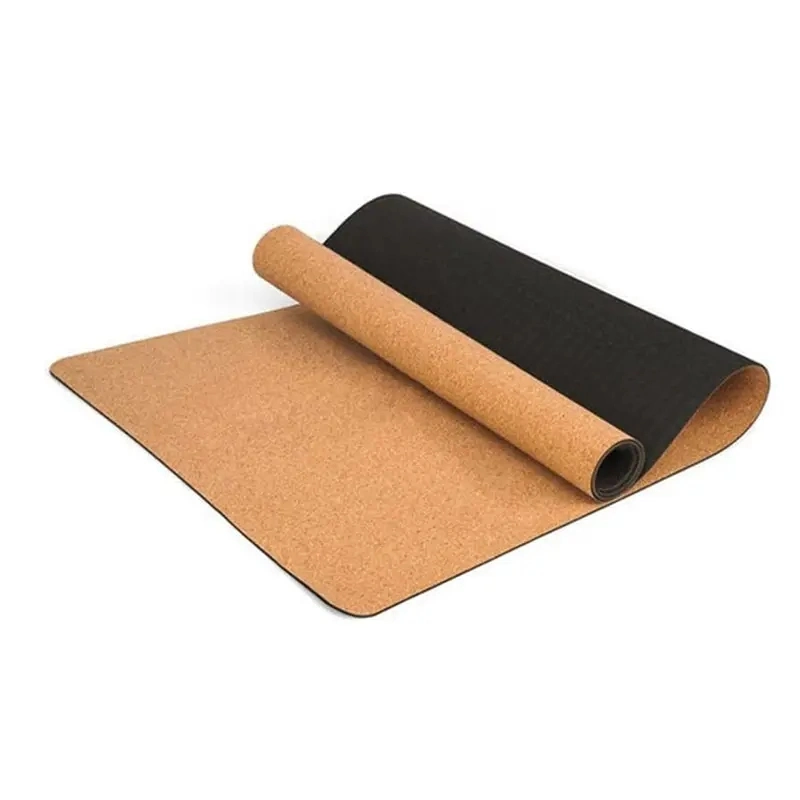 Hot TPE Cork Yoga Mats for Home Gym, Wholesale OEM Eco-Friendly Yoga Ma for Exercise