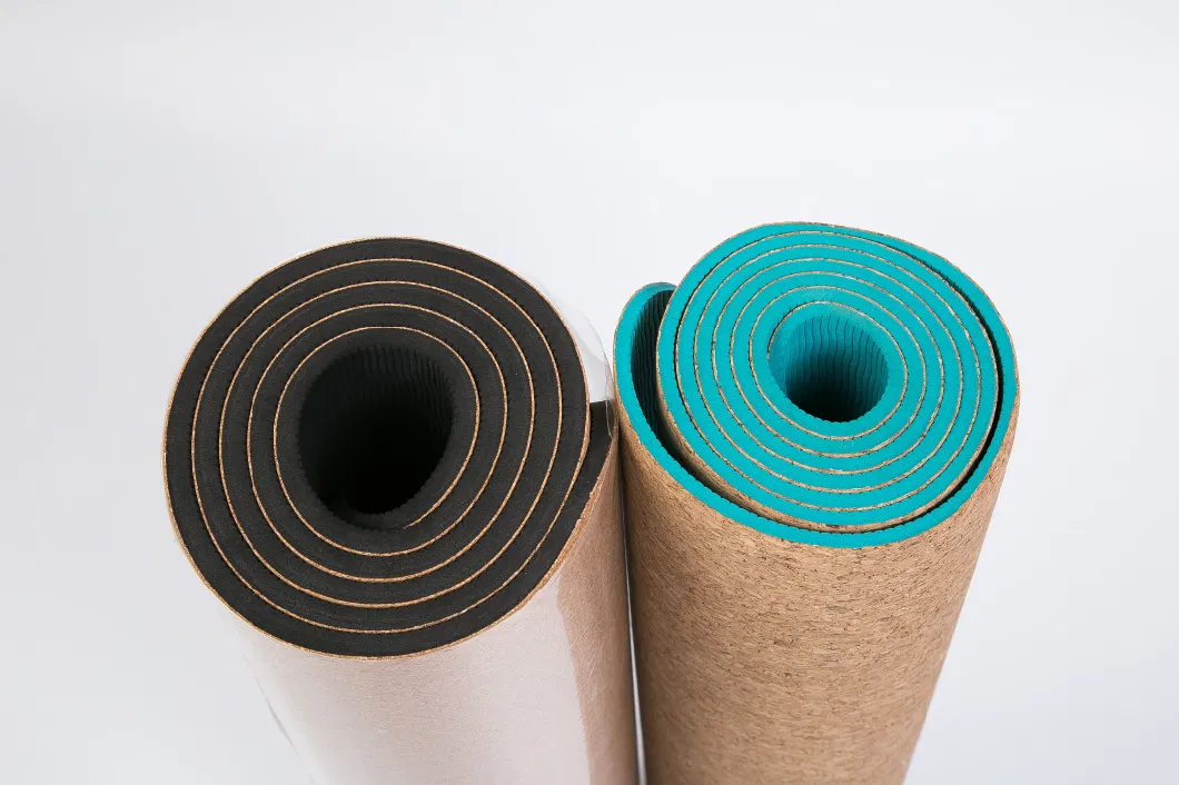 Yoga Mat Bag Set TPE Cork PU Rubber Printing Custom Yoga Mat
