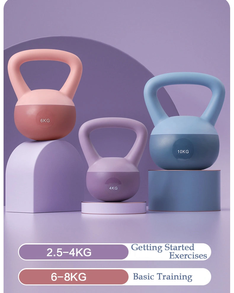 Wholesale Price Slimming Sports Equipment Custom Logo Soft Kettle Bell 2kgs 3kgs 4kgs 6kgs 8kgs