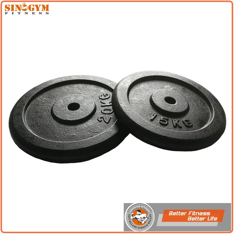 Round Edge Black Paint Cast Iron Weight Plate