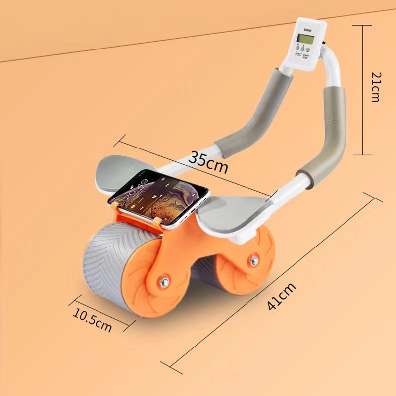 Automatic Rebound Elbow Support Abdominal Core Wheel with Knee Mat and Phone Bracket