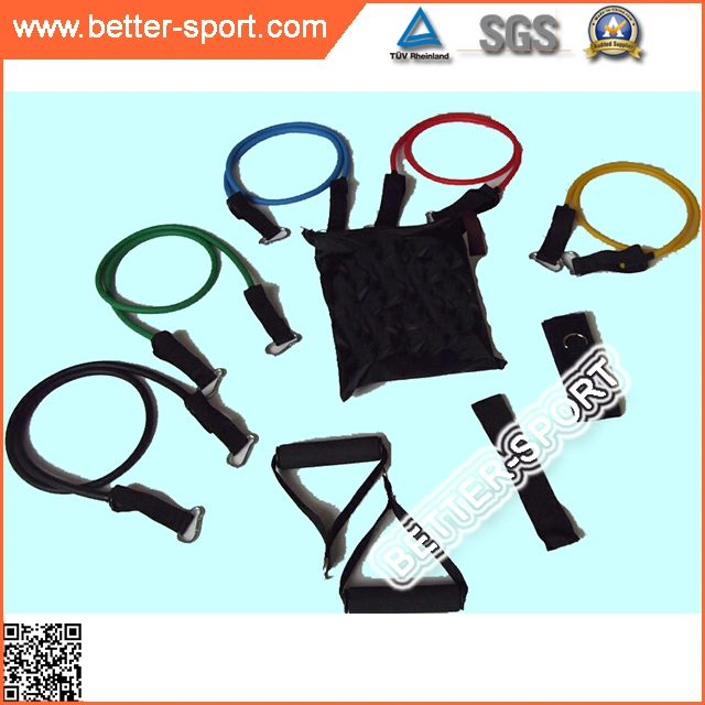 11 PCS Set Resistance Bands Workout Exercise Yoga Fitness Training Tubes