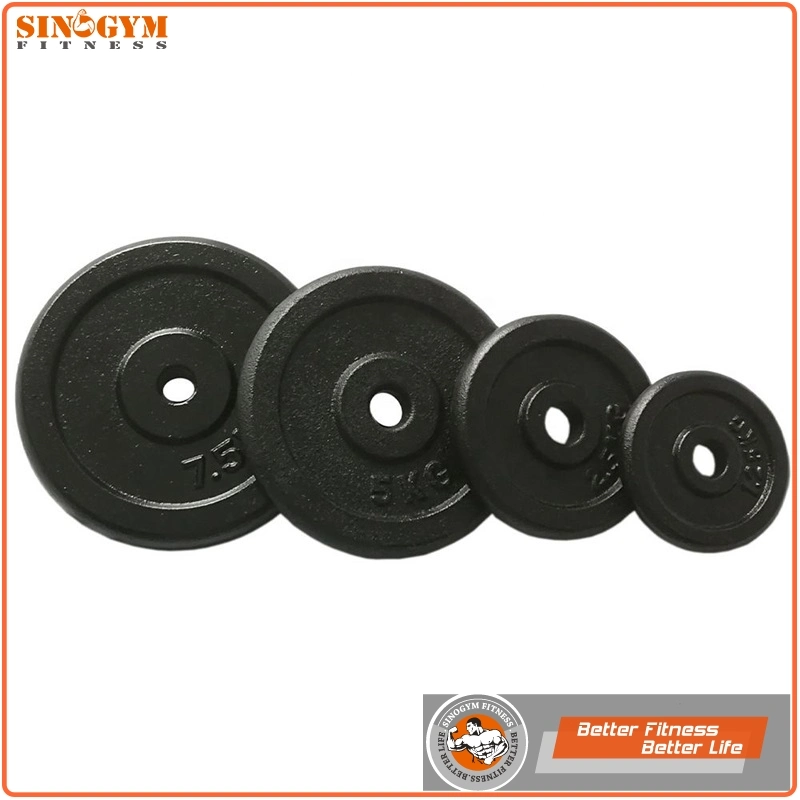 Round Edge Black Paint Cast Iron Weight Plate