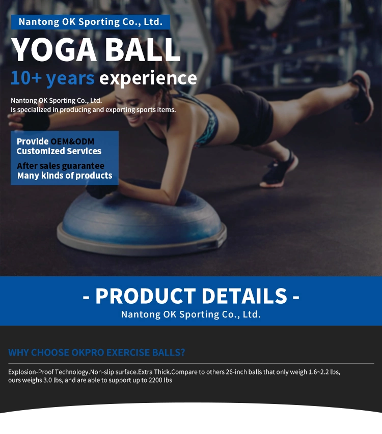 Fitness Gym Yoga Pilates Training Ball Half Balance Ball with Pump