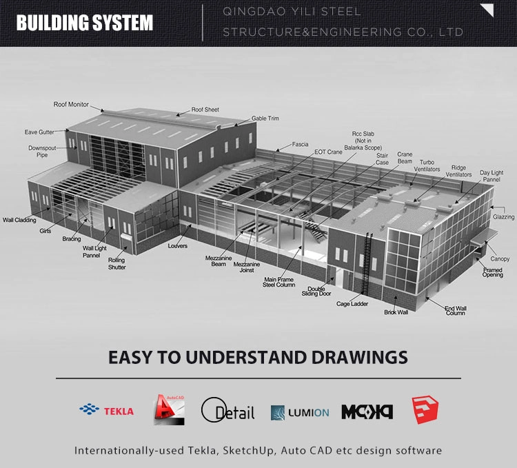 Professional Supplier Light Steel Warehouse Building Material Steel Wall