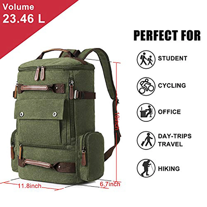 Canvas Backpack Vintage Travel Duffel Backpacks Large Capacity Rucksack Daypack