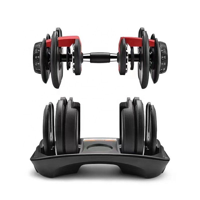 Patent Adjustable Dumbbell Custom Commercial Gym Fitness 20kg 32kg 2kg Increment Stand Adjustable Dumbbells New Model Dumbbell Set