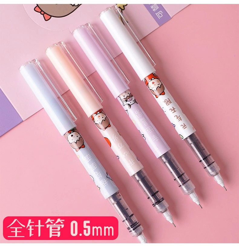 Gift Pen Carton Image Smooth Writing Free Ink System Roller Ball Pen Gel Pen