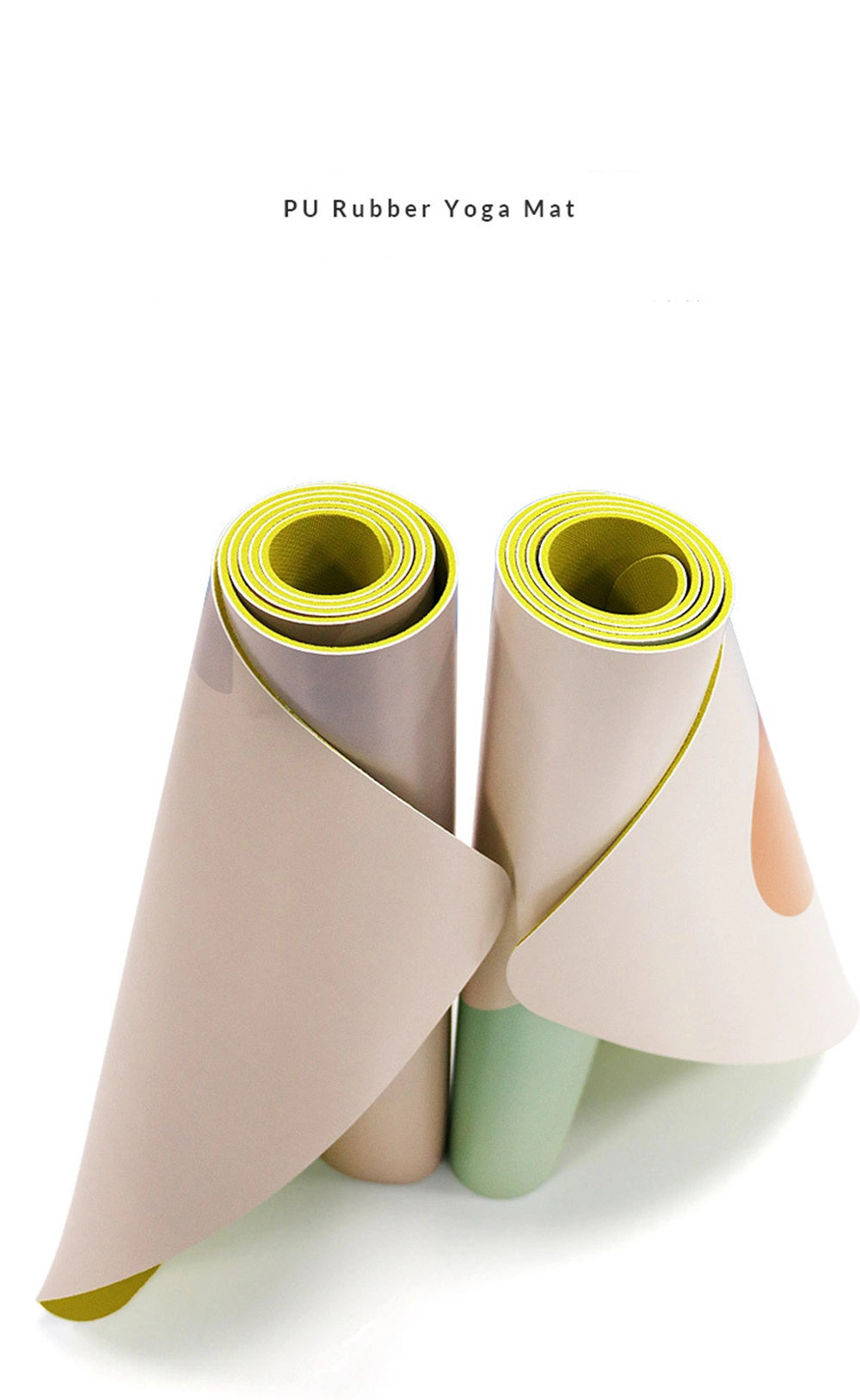 Luxury Natural Rubber Mat PU Yoga Mat for Pilates Practice