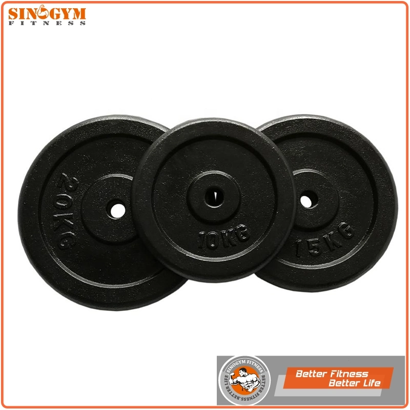 Round Edge Black Paint Cast Iron Weight Plate