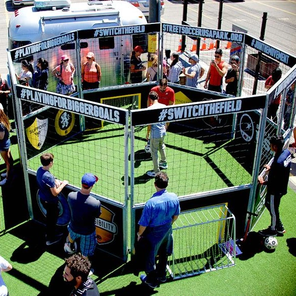 Street Soccer Football Cage Round Panna Cage Pitch