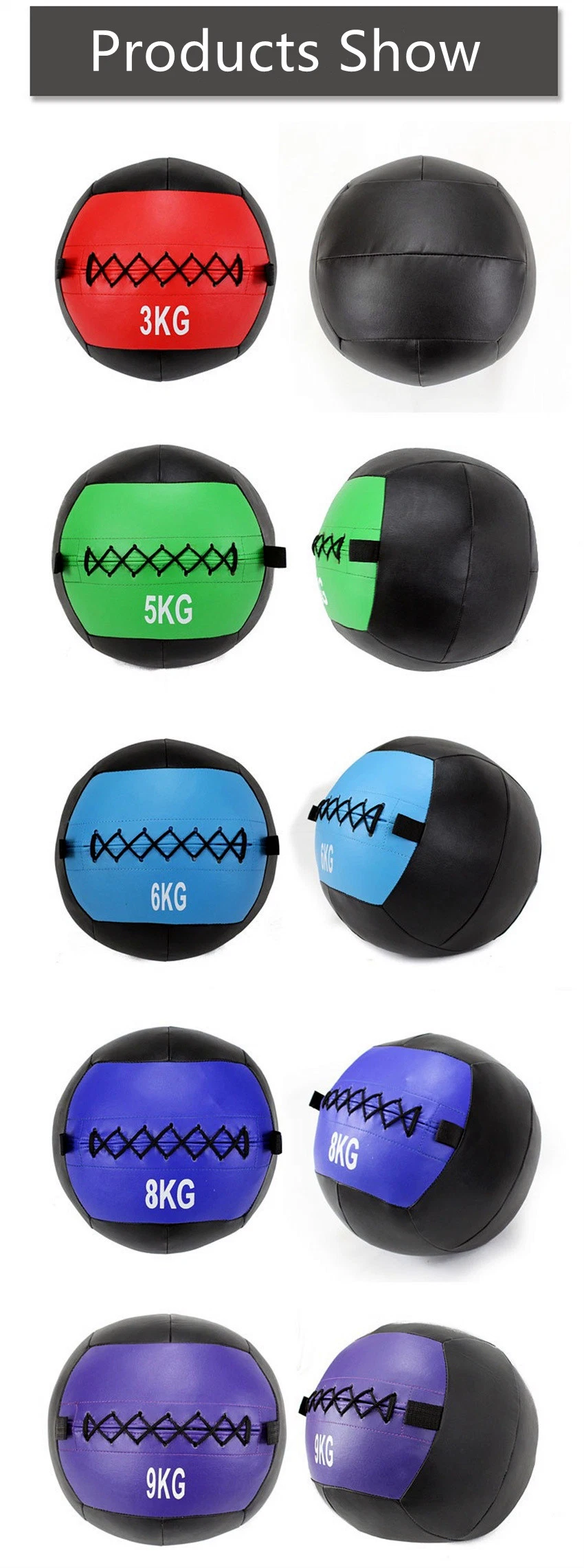 Home Fitness Gym PVC Sand Professional Wall Ball Medicine Ball for Crossfit