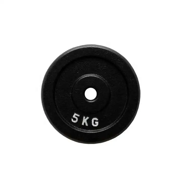 Cast Iron Grey Hammertone Free Weight Plate for Barbell and Dumbbells