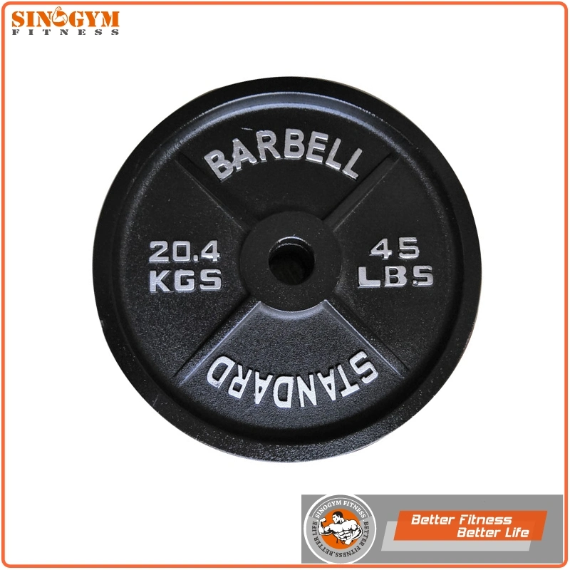 Black Paint or Grey Hammertone Cast Iron Barbell Weight Plate