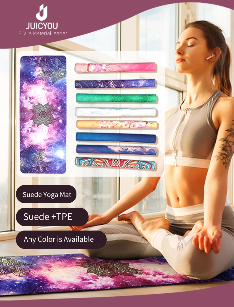 Yoga Mat - Premium 6mm Print Extra Thick Non Slip Exercise &amp; Fitness Mat for All Types of Yoga, Pilates &amp; Floor Workouts