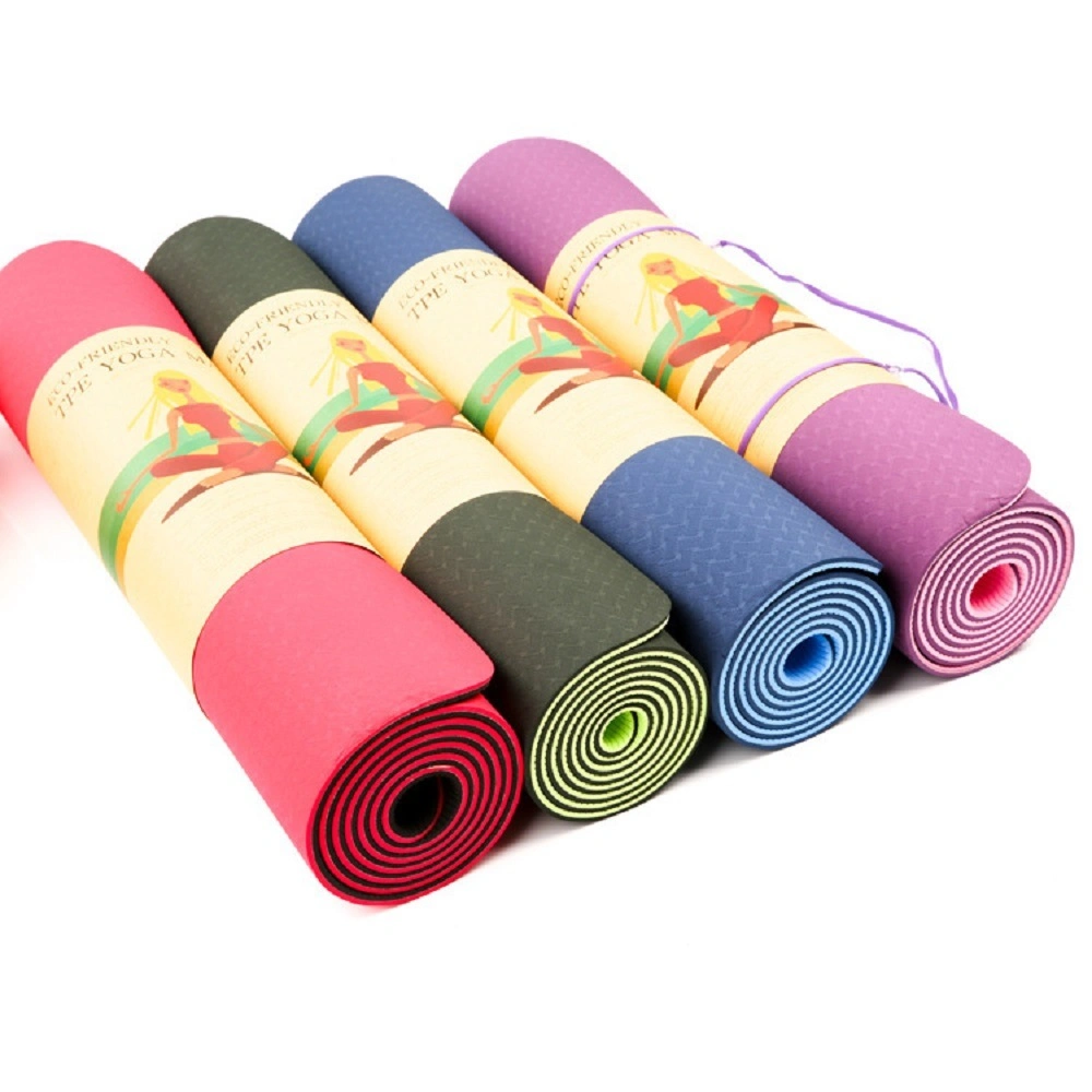 Eco-Friendly Non-Slip Yoga Mat for Workout Outdoor Camping Mat 10mm Thick Yoga Mat TPE Material Durable Bl17775