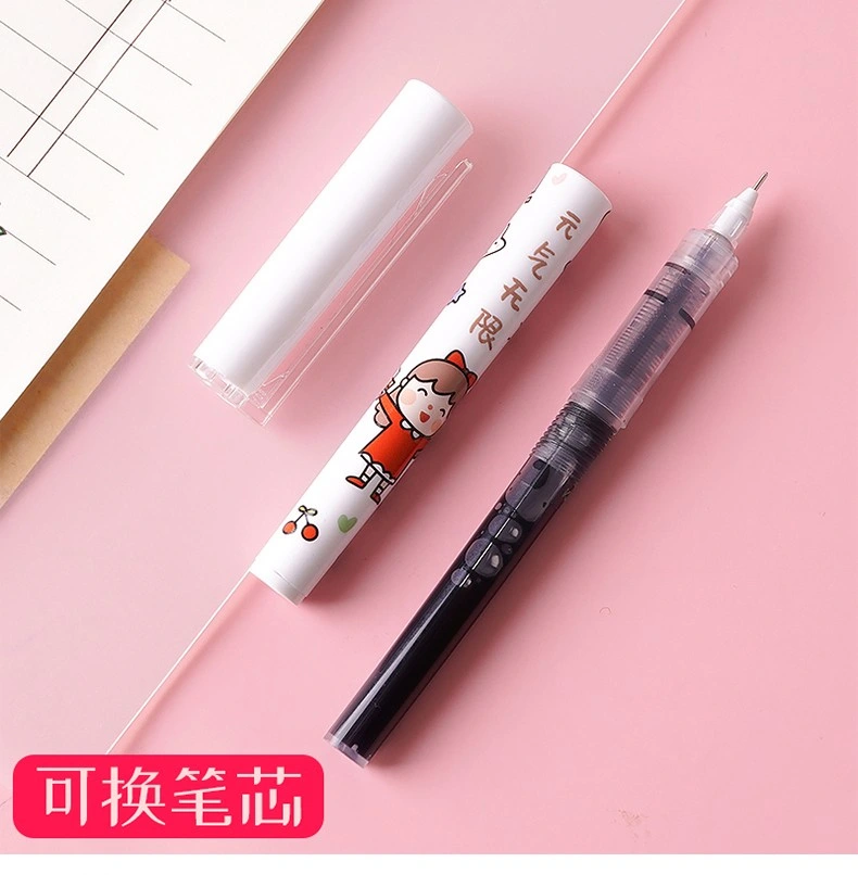 Gift Pen Carton Image Smooth Writing Free Ink System Roller Ball Pen Gel Pen