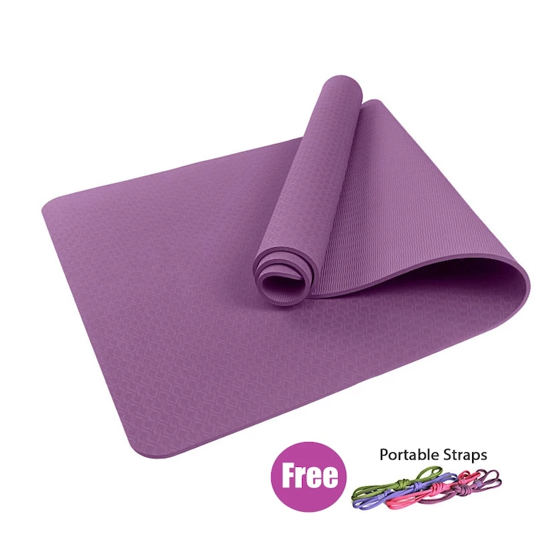 Dongguan Factory Offer High Density 6mm Anti Slip TPE Yoga Fitness Mats, Custom Logo Home Gym Exercise Towel Mat, Yoga Equipment for Wholesaler, Distributor