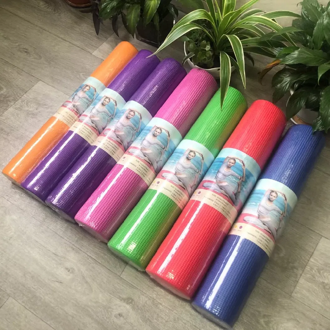 Solid Color TPE Yoga Mat of Thickness 6mm and 8mm