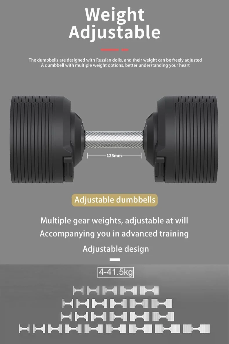 Wholesale Strength Training Equipment Bodybuilding Smart Adjustable Dumbbells 23.5kg 32.5kg 41.5kg