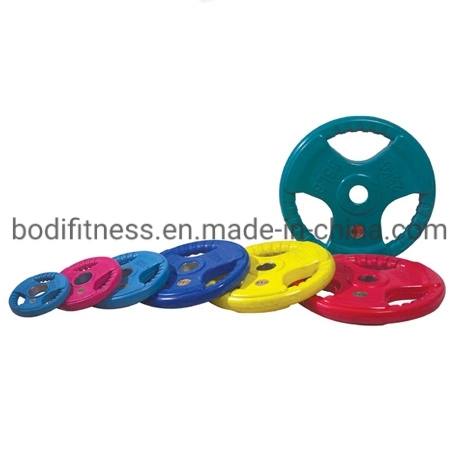 New Design Fitness Body Building Training Gym Workout Product Weight Plates Color Rubber Dumbbell