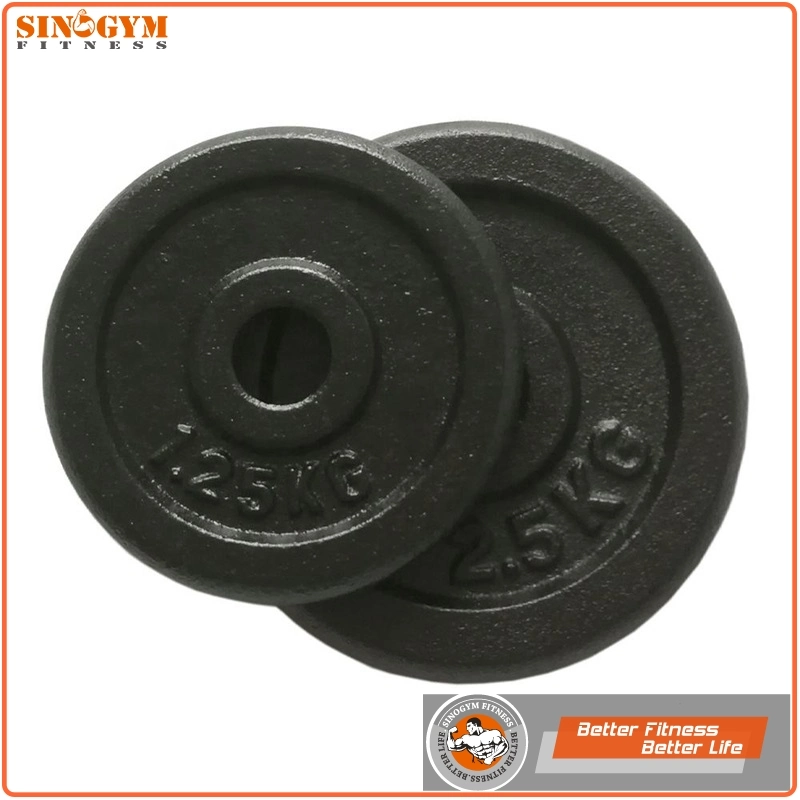 Round Edge Black Paint Cast Iron Weight Plate